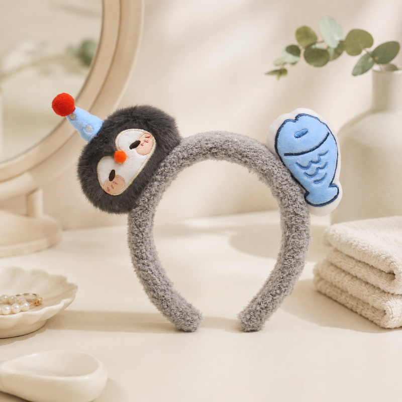 CouldNook Assorted Character Plush Headband - Soft Hair Accessory