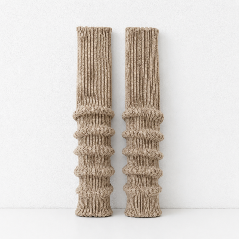 CouldNook 50CM Ribbed Slouch Leg Warmer Socks - Cozy Layering Accent