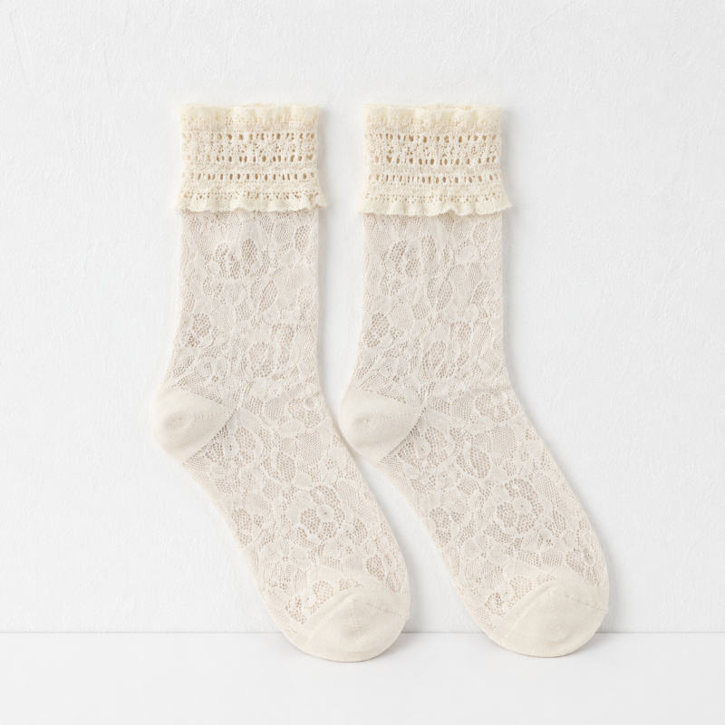 CouldNook Cozy Mixed Detail Crew Socks - Giftable Drawer Accent