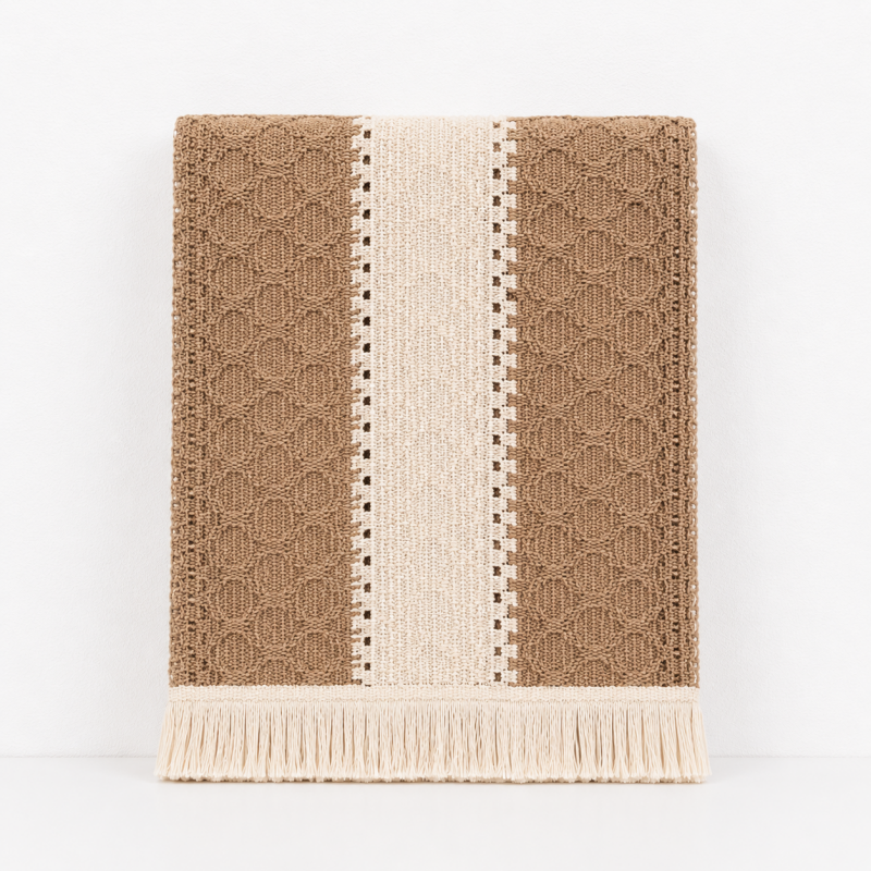 CouldNook Linen Cotton Table Runner - Boho Striped Tassel Decor
