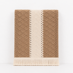 CouldNook Linen Cotton Table Runner - Boho Striped Tassel Decor
