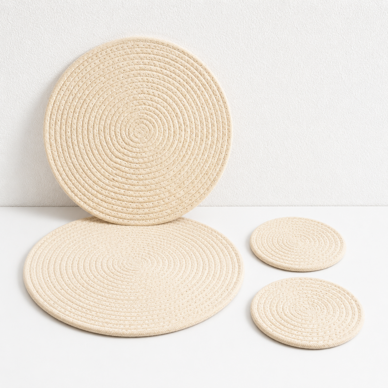 CouldNook Cotton Rope Woven Table Mat- Resistant Dining Pad