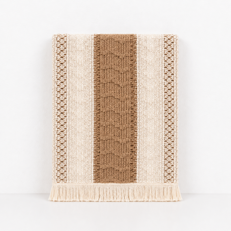 CouldNook Linen Cotton Table Runner - Boho Striped Tassel Decor