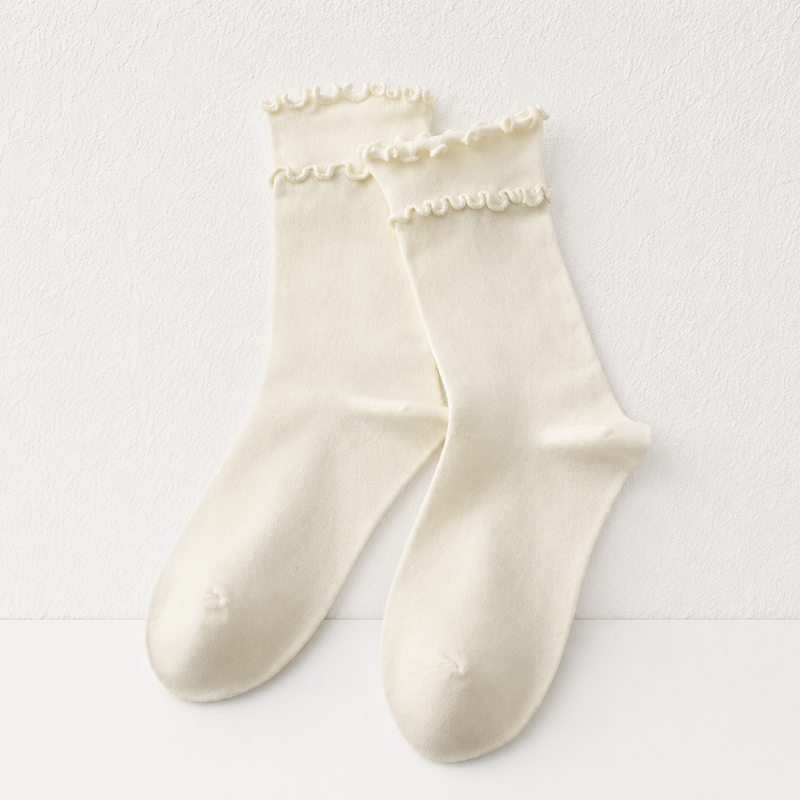 CouldNook Cozy Mixed Detail Crew Socks - Giftable Drawer Accent