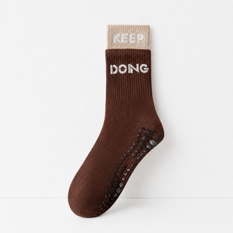 CouldNook No Silicone Dots Pilates Crew Socks - Home Studio Accent