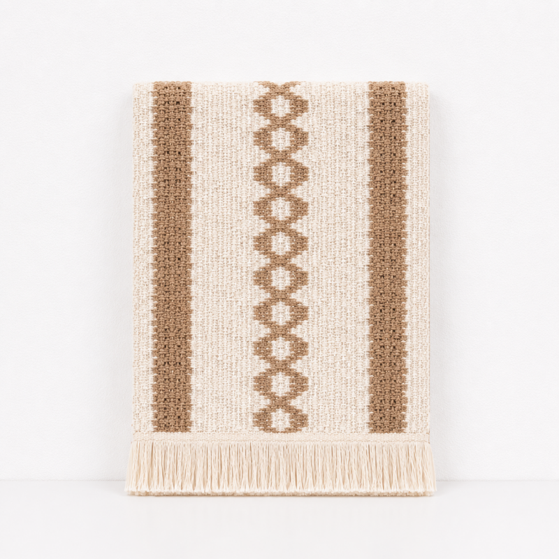 CouldNook Linen Cotton Table Runner - Boho Striped Tassel Decor