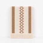 CouldNook Linen Cotton Table Runner - Boho Striped Tassel Decor