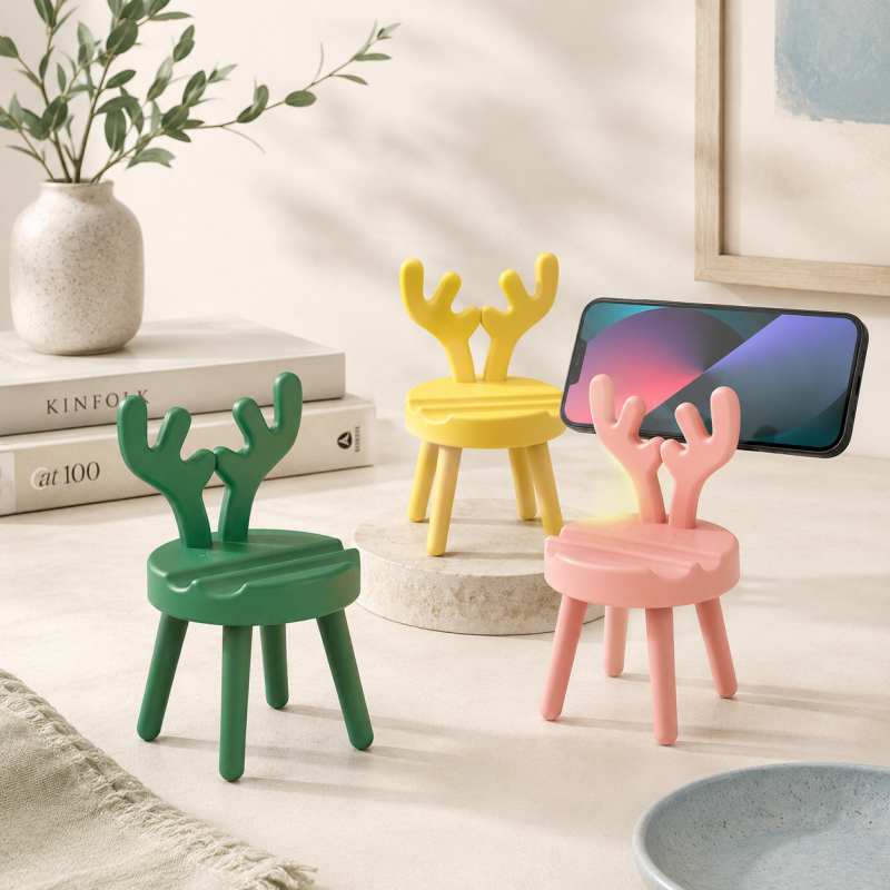 CouldNook Cartoon Mini Chair Phone Stand - Desk Phone Accessory