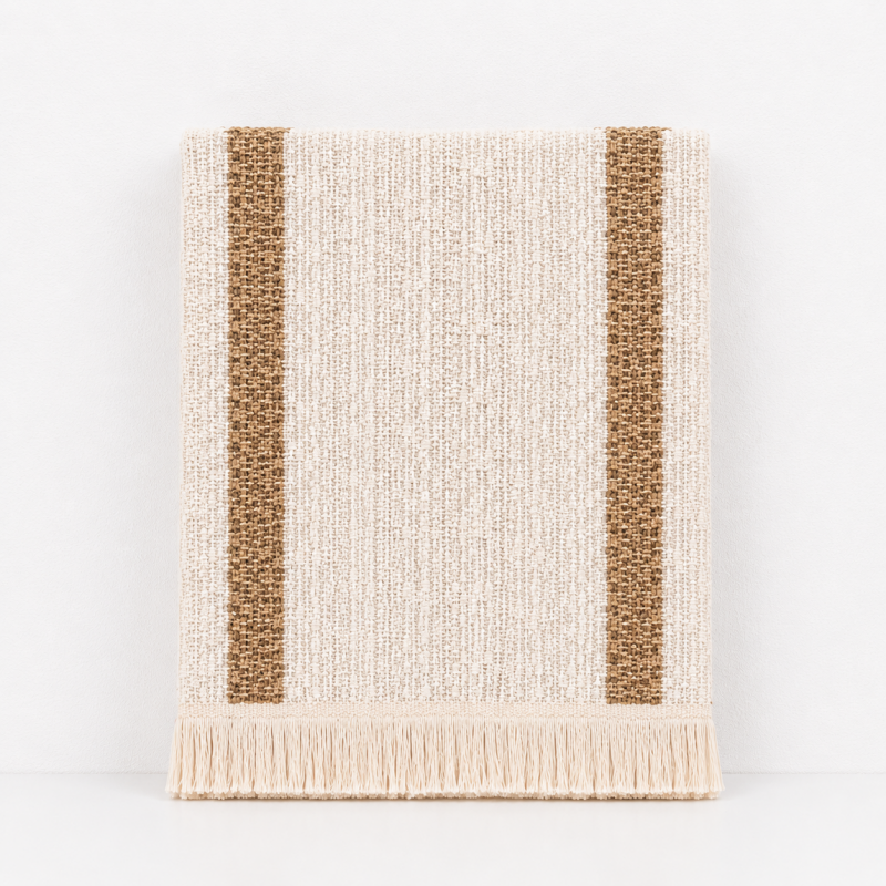 CouldNook Linen Cotton Table Runner - Boho Striped Tassel Decor