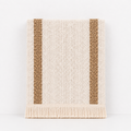 CouldNook Linen Cotton Table Runner - Boho Striped Tassel Decor