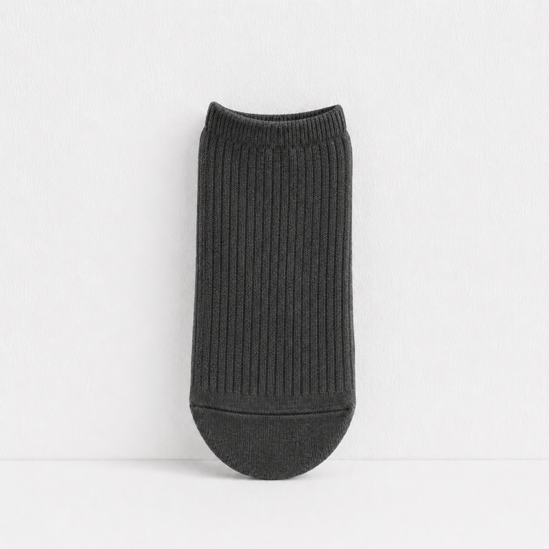 CouldNook Cozy Solid Ribbed Knit Ankle Socks - Everyday Drawer Basic
