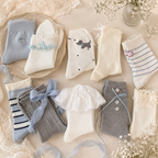 CouldNook Cozy Mixed Detail Crew Socks - Giftable Drawer Accent