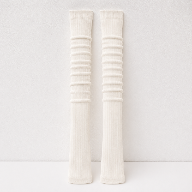 CouldNook Stacked Rib Boot Socks - Layered Footwear Accent