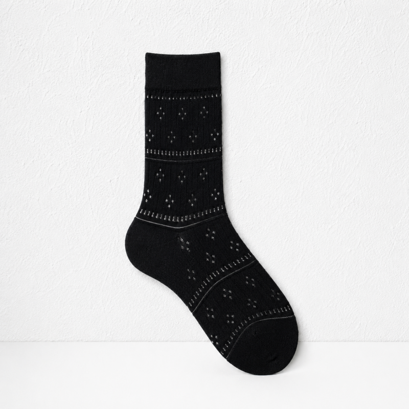 CouldNook Cozy Stripe Texture Crew Socks - Soft Drawer Accent