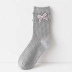 CouldNook Bow Accent Crew Socks - Soft Wardrobe Essential