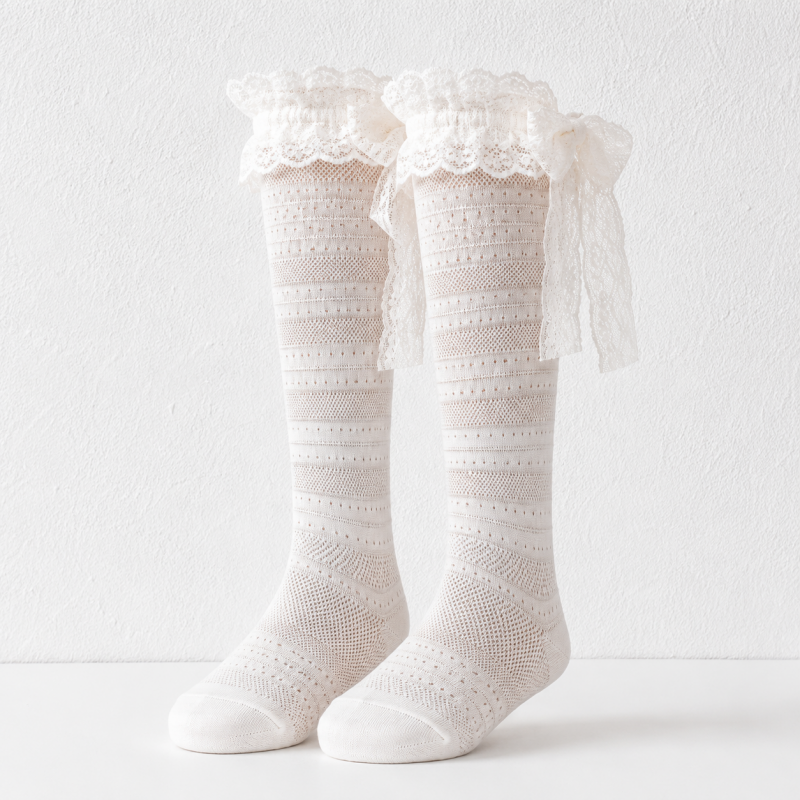 CouldNook Lace Texture Slouch Socks - Mary Jane Display Accent