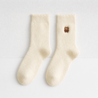 CouldNook Cozy Animal Patch Plush Socks - Warm Home Accent