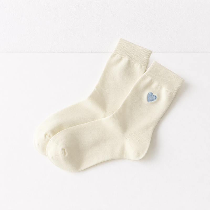 CouldNook Cozy Heart Stripe Crew Socks - Sweet Drawer Accent