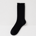 CouldNook Cozy Ruffle Edge Sheer Crew Socks - Gentle Outfit Accent