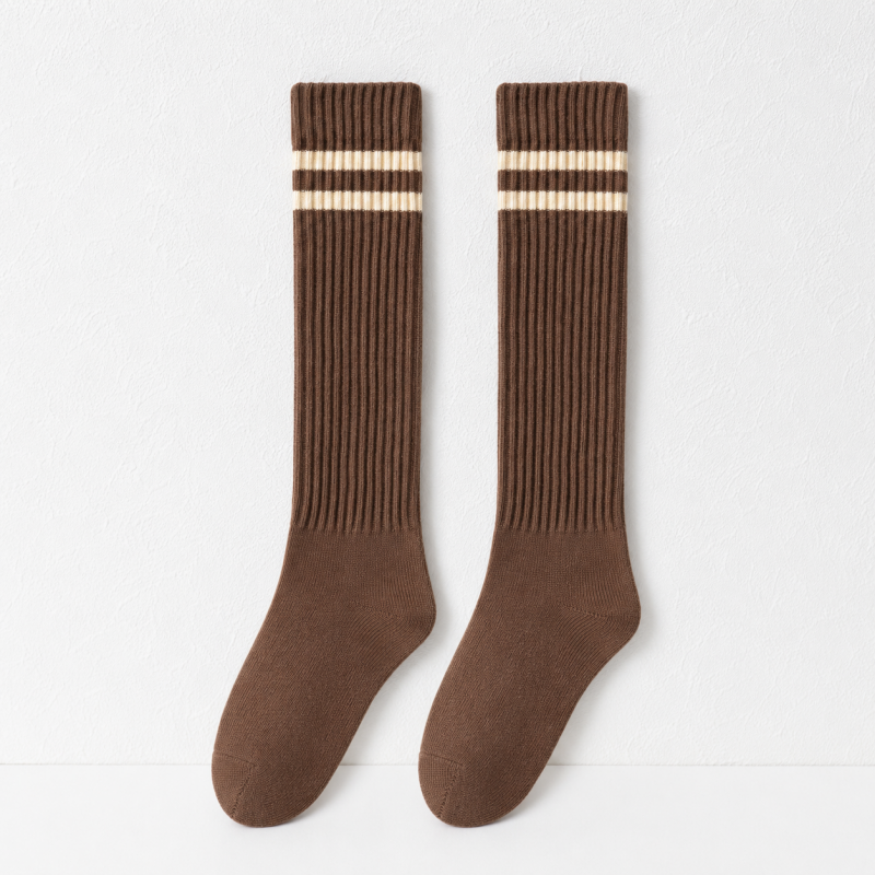 CouldNook Cozy Striped Cuff Knee Socks - Everyday Layering Accent