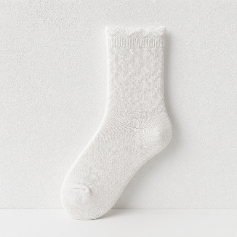 CouldNook Cozy Slouch Textured Crew Socks - Everyday Lounge Accent
