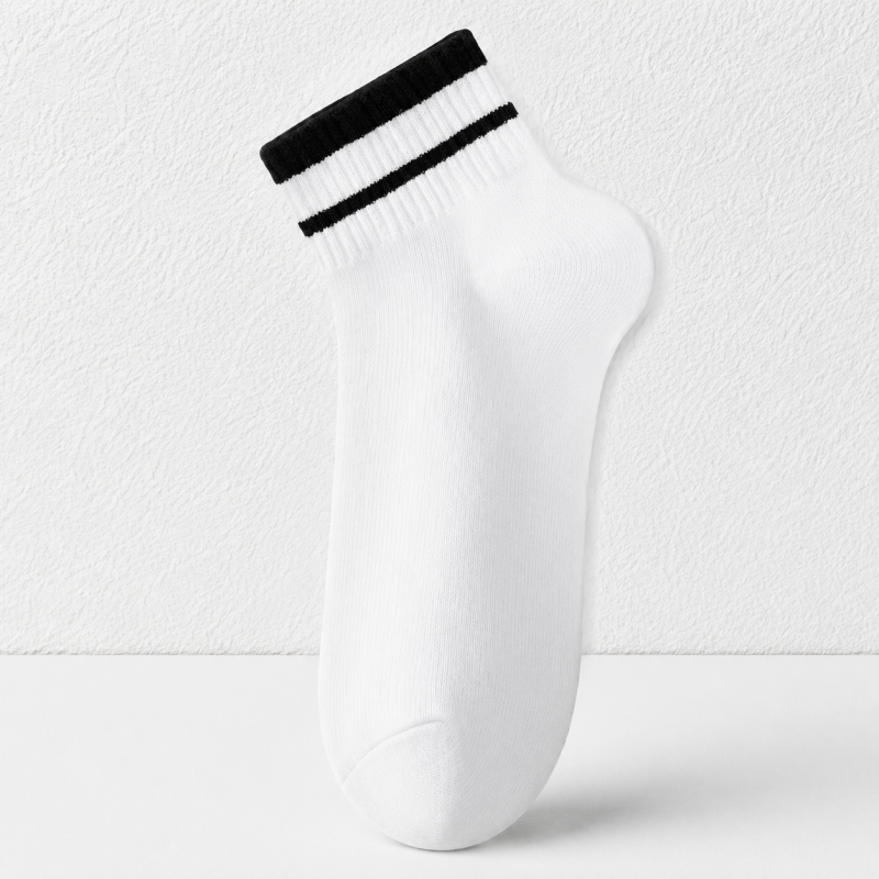 CouldNook Stripe Cuff Crew Socks - Everyday Drawer Accent
