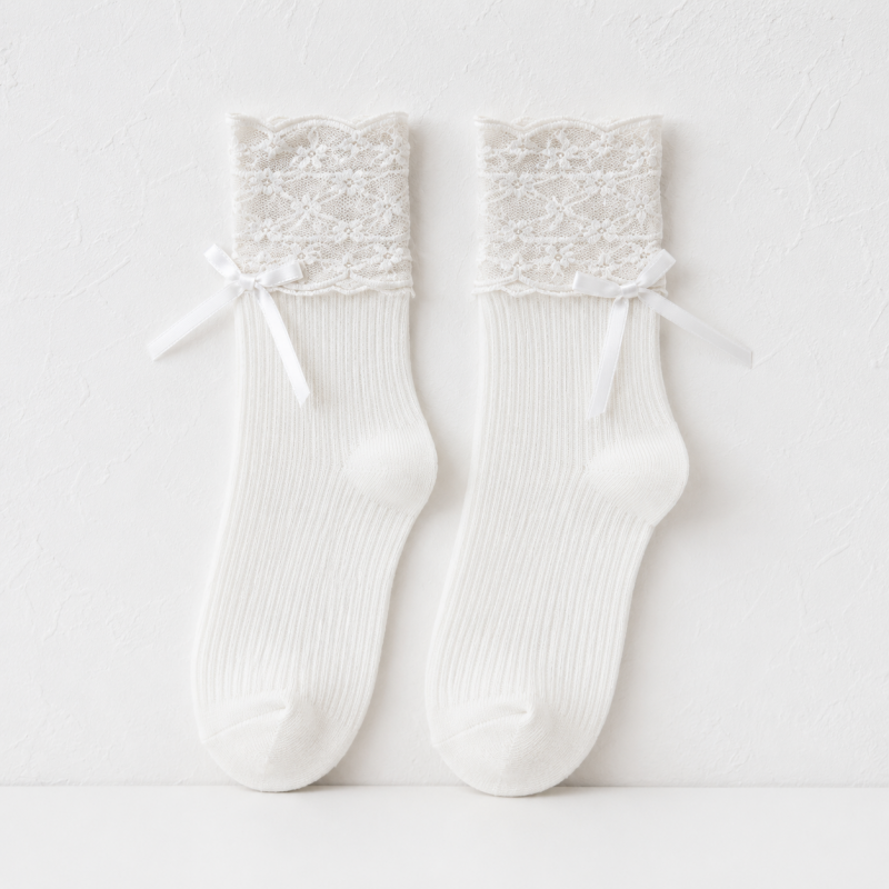 CouldNook Cozy Ruffled Scrunch Crew Socks - Soft Layered Accent