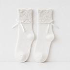 CouldNook Cozy Ruffled Scrunch Crew Socks - Soft Layered Accent