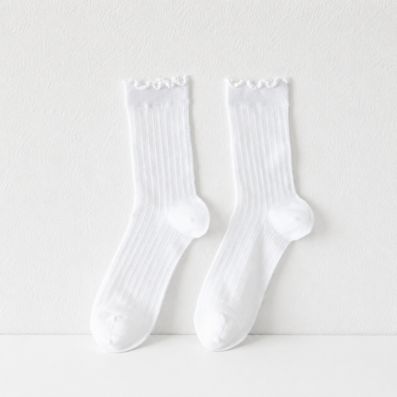 CouldNook Slouchy Pile Ribbed Crew Socks - Cozy Outfit Accent