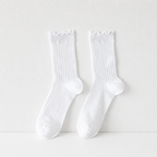 CouldNook Slouchy Pile Ribbed Crew Socks - Cozy Outfit Accent