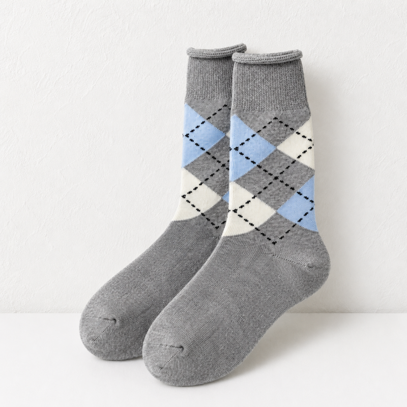 CouldNook Cozy Ribbed Pattern Crew Socks - Everyday Outfit Accent