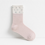 CouldNook Cozy Sheer Check Crew Socks - Gentle Shoe Accent