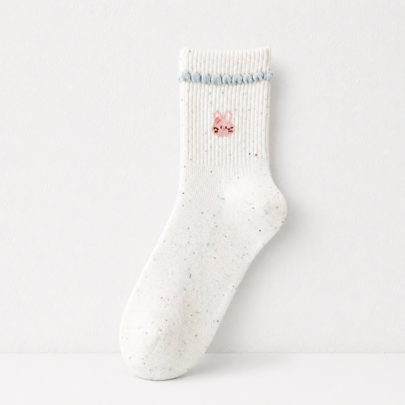 CouldNook Cozy Tiny Motif Crew Socks - Sweet Drawer Accent