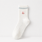 CouldNook Cozy Tiny Motif Crew Socks - Sweet Drawer Accent