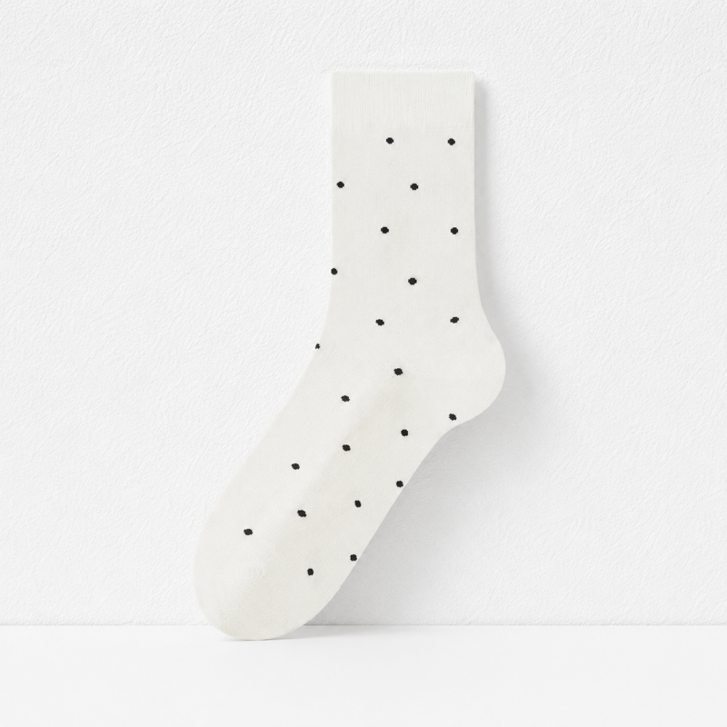 CouldNook Combed Cotton Dot Crew Socks - Everyday Pair