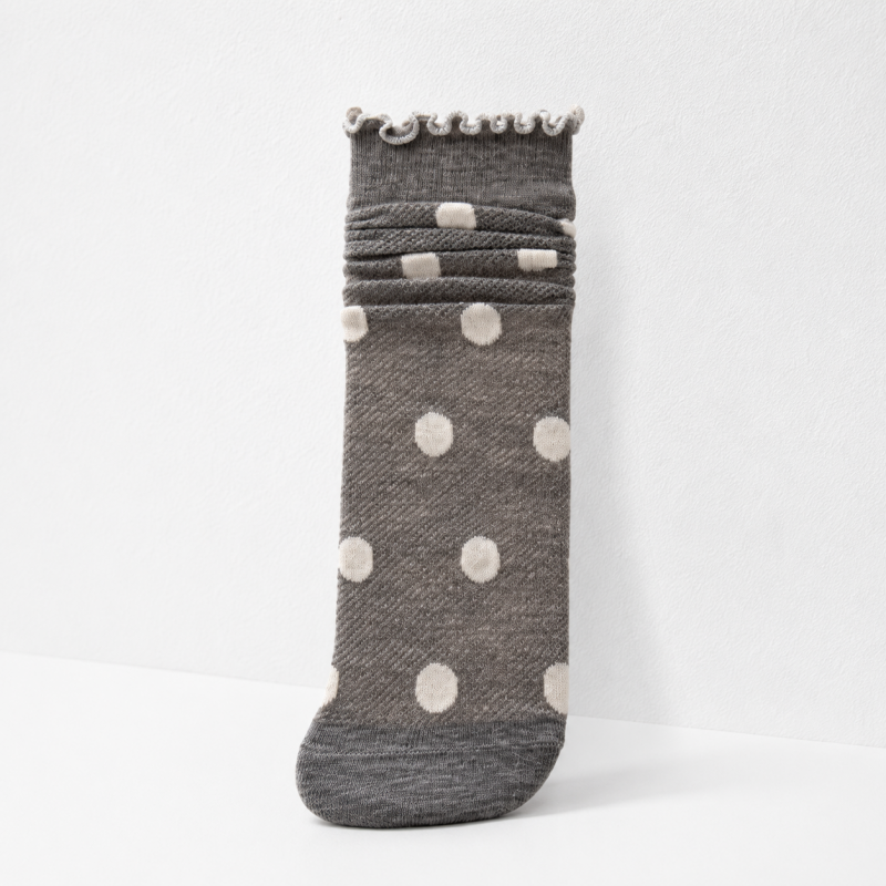 CouldNook Cozy Dot Bow Crew Socks - Layered Dress Accent