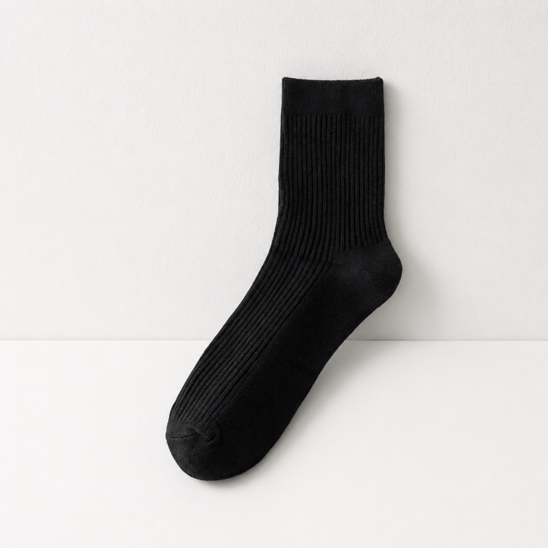 CouldNook Cozy Ribbed Crew Socks - Everyday Drawer Basic