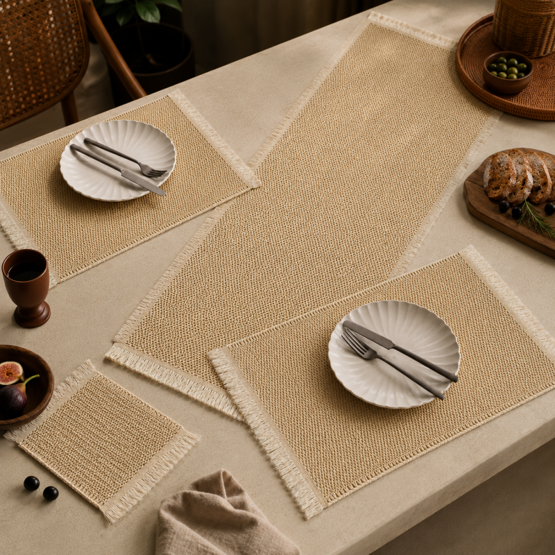 CouldNook Japanese Paper Woven Placemat - Geometric Home Dining Pad