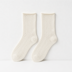 CouldNook Light Rib Crew Socks - Simple Footwear Accent