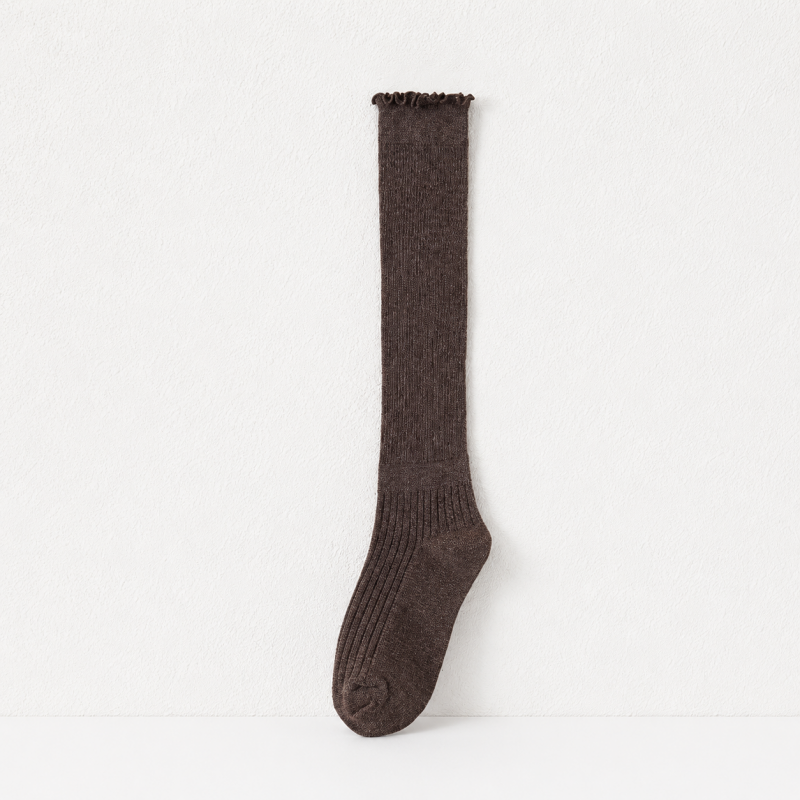CouldNook Layered Ribbed Slouch Crew Socks - Cozy Shoe Accent