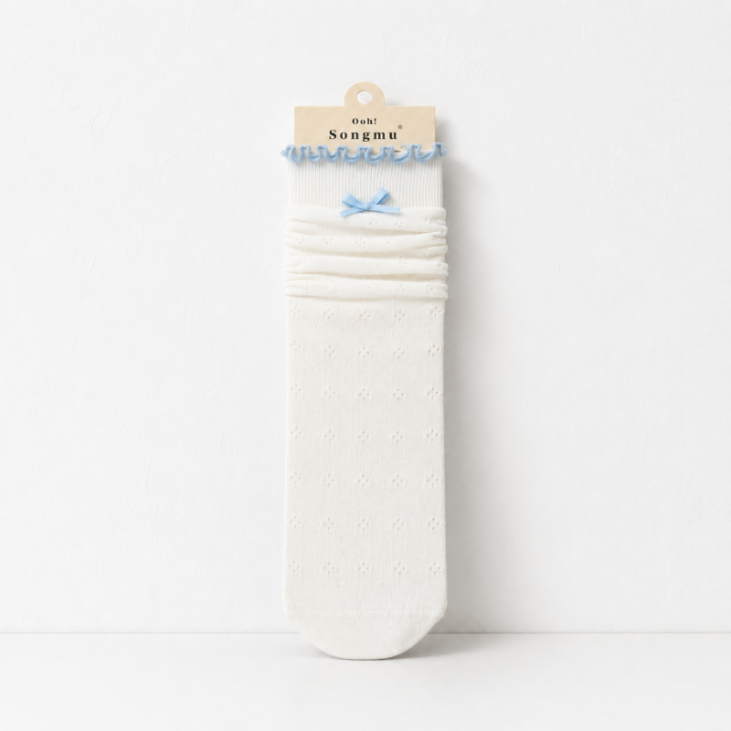 CouldNook Cozy Ruffle Bow Crew Socks - Soft Everyday Accent