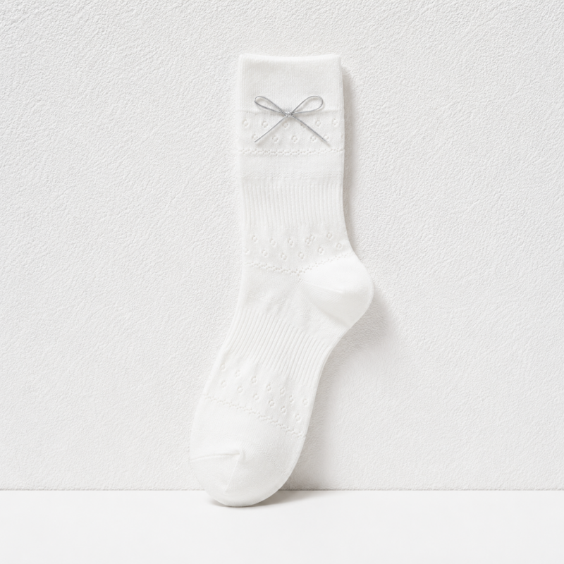 CouldNook Cozy Bow-Packaged Crew Socks - Giftable Drawer Accent