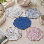 CouldNook French Retro Coaster - Aesthetic Fabric Octagonal Mat
