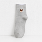 CouldNook Puppy Motif Crew Socks - Everyday Shoe Accent