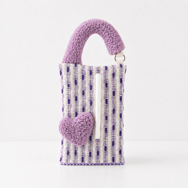 CouldNook Heart Motif Tissue Bag - Aesthetic Hanging Fabric Case