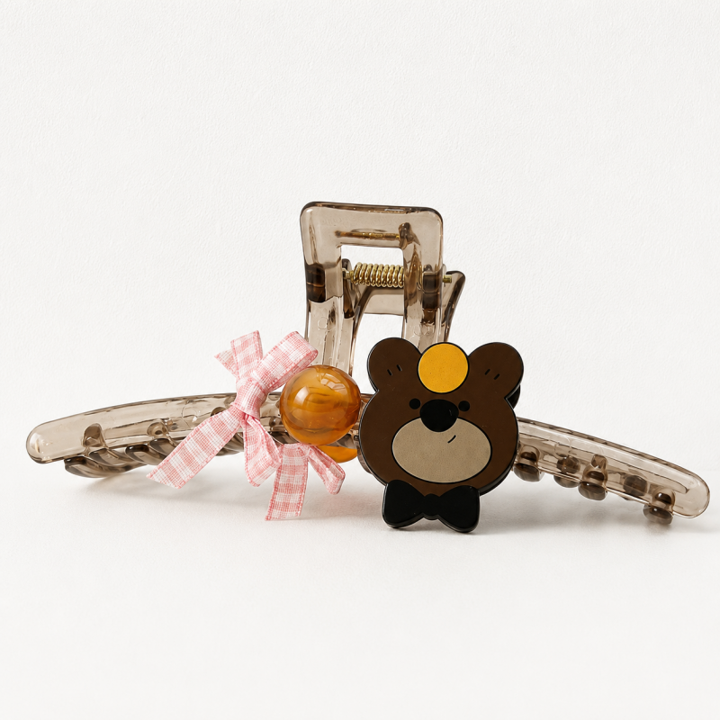 CouldNook Plush Character Hair Clip - Soft Hair Accessory