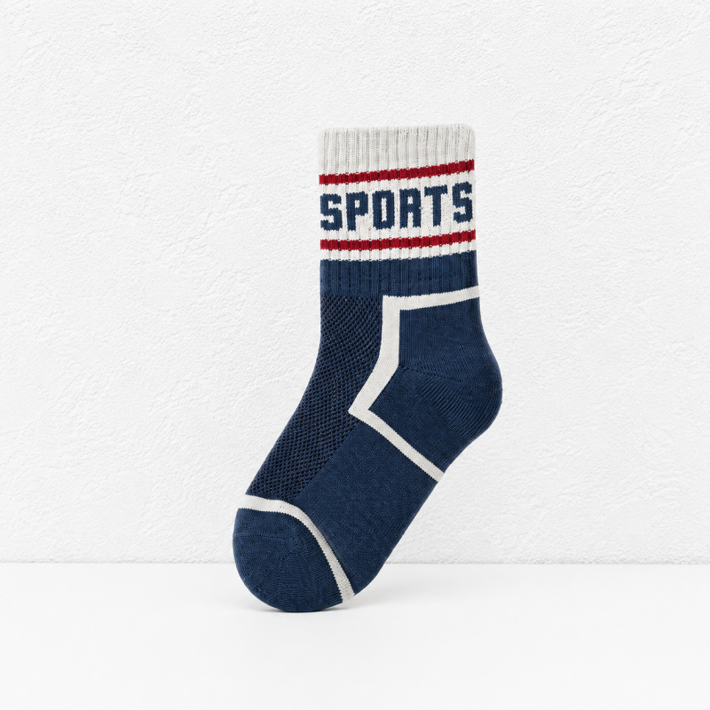 CouldNook Children Stripe Pattern Kids Crew Socks - Everyday Drawer Accent
