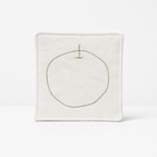 CouldNook Apple Embroidered Fabric Coaster - Home Table Textile