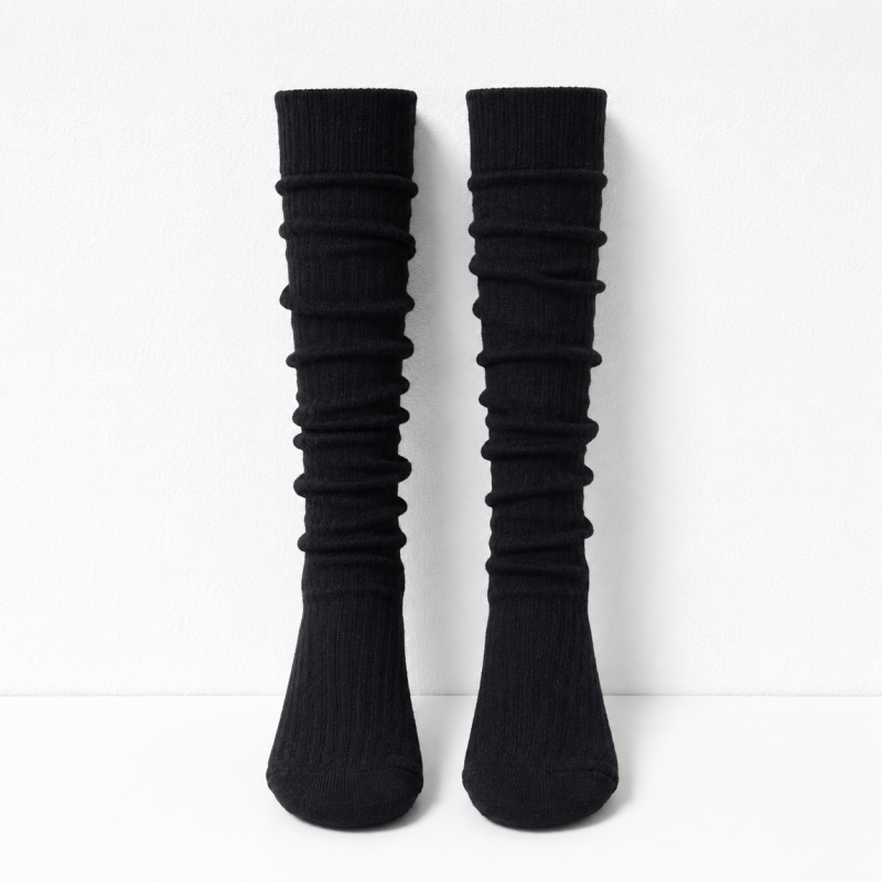 CouldNook Ribbed Leg Warmer Socks - Layered Footwear Accent