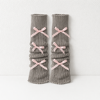 CouldNook Plush Bow Leg Warmer Socks - Cozy Footwear Accent
